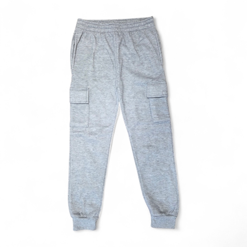 Kids Gray Hoodie & Jogger Cargo Pockets Pants Set Size 16/18 - Picture 2 of 4